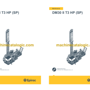 Epiroc DM30 II T3 HP (SP) Operation and Maintenance Manual