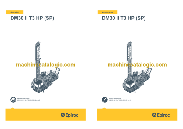 Epiroc DM30 II T3 HP (SP) Operation and Maintenance Manual