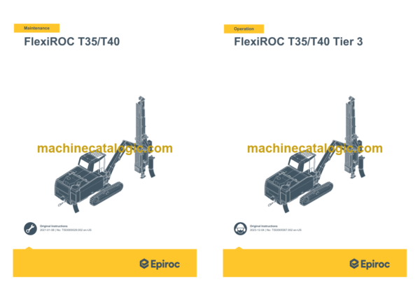 Epiroc FlexiROC T35, T40 Tier 3 Operation and Maintenance Manual