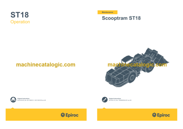 Epiroc Scooptram ST18 Stage 4 Operation and Maintenance Manual