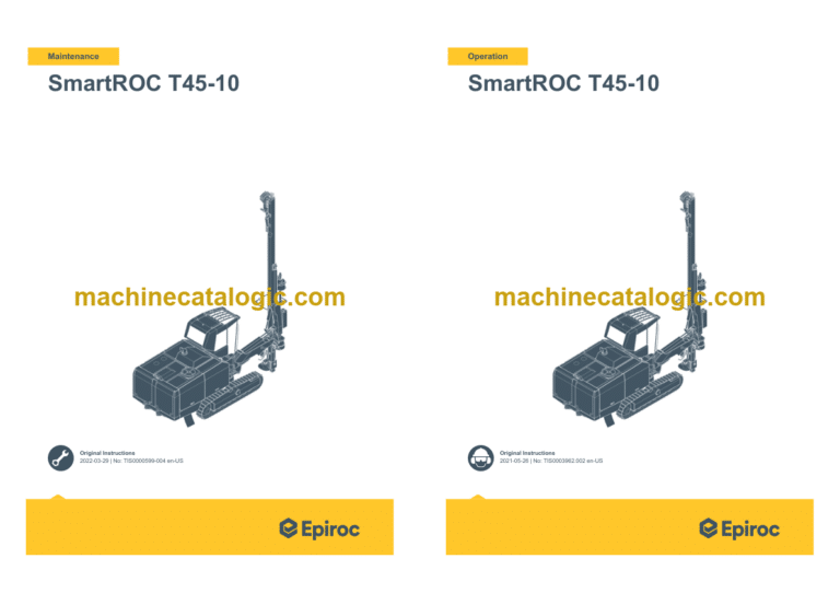 Epiroc SmartROC T45-10 Tier 3 Operation and Maintenance Manual