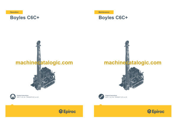 Epiroc Boyles C6C+ Operation and Maintenance Manual