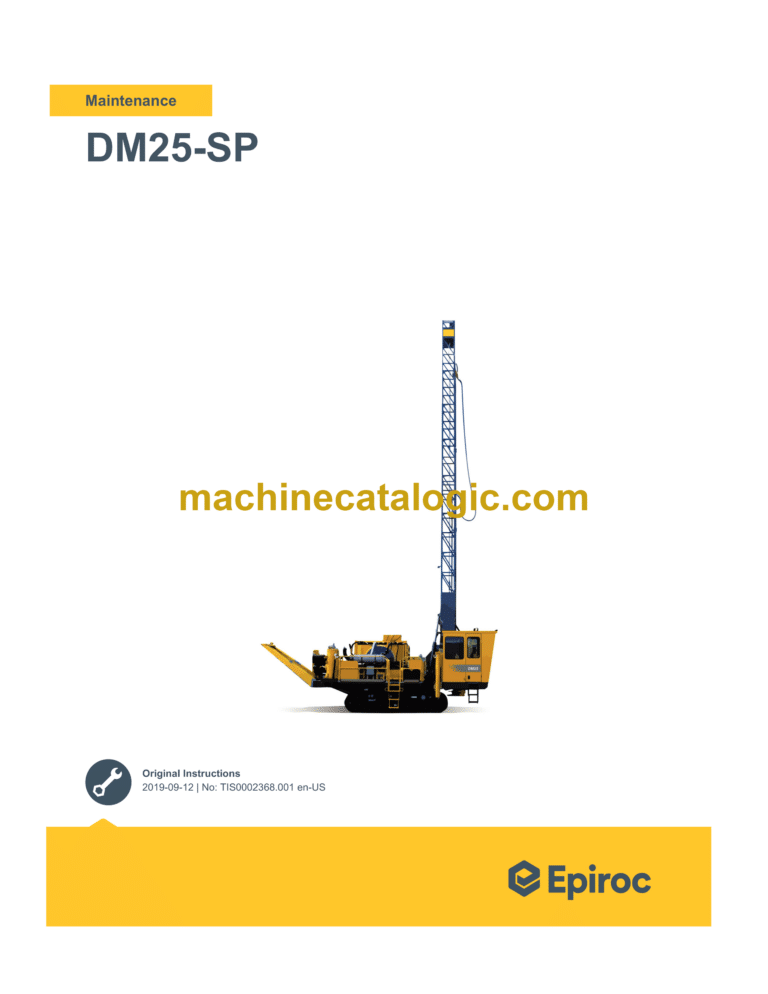 Epiroc DM25-SP Maintenance Manual