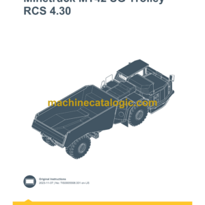 Epiroc Minetruck MT42 SG Trolley RCS 4.30 Control System Manual