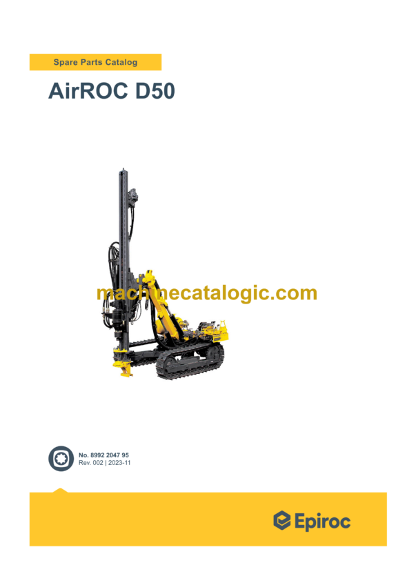 Epiroc AirROC D50 Spare Parts Catalog