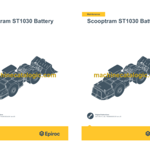 Epiroc Scooptram ST1030 Battery Operation and Maintenance Manual