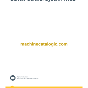 Epiroc Carrier Control System 1.10B Control System Manual