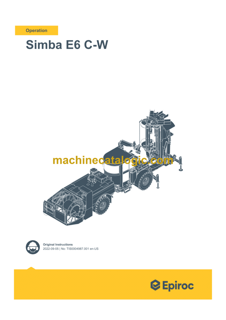 Epiroc Simba E6 C-W Operation Manual