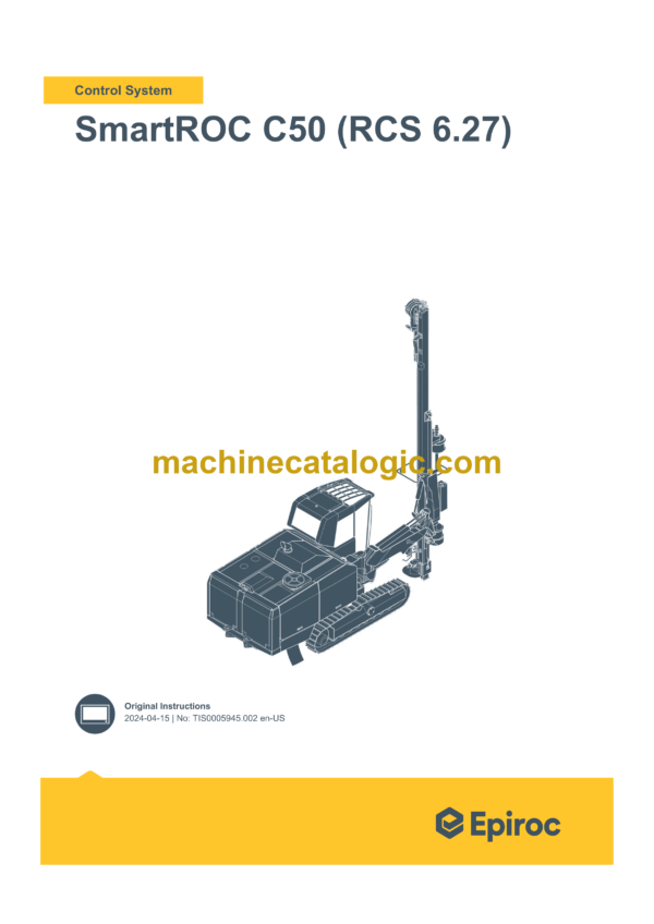 Epiroc SmartROC C50 RCS 6.27 Control System Manual