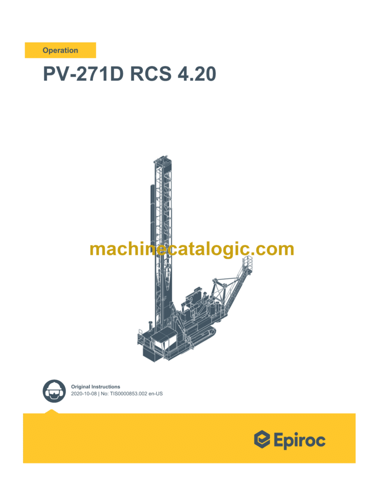 Epiroc Pit Viper PV-271D RCS 4.20 Operation Manual