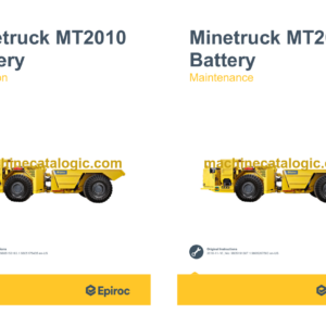 Epiroc Minetruck MT2010 Battery Operation and Maintenance Manual