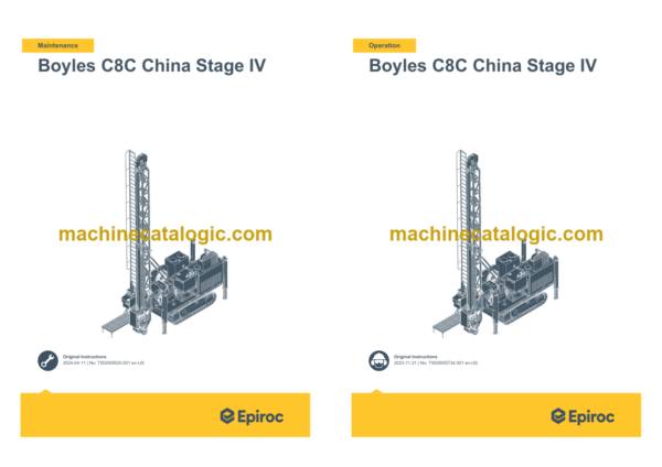 Epiroc Boyles C8C China Stage IV Operation and Maintenance Manual