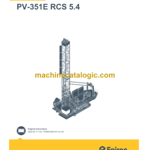 Epiroc PV-351E RCS 5.4 Pit Viper Control System Manual