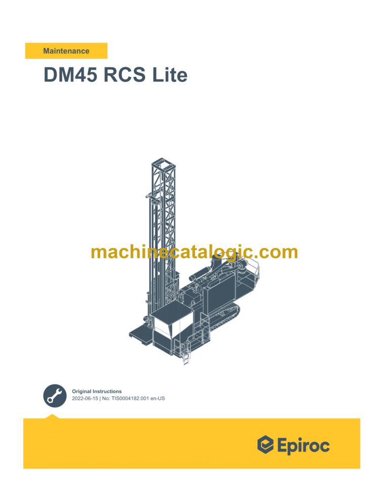 Epiroc DM45 RCS Lite Maintenance Manual