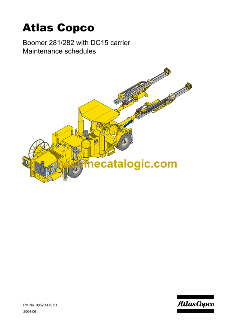 Epiroc B-RB 281-DC15 Boomer 281 282 with DC15 Carrier Maintenance Manual