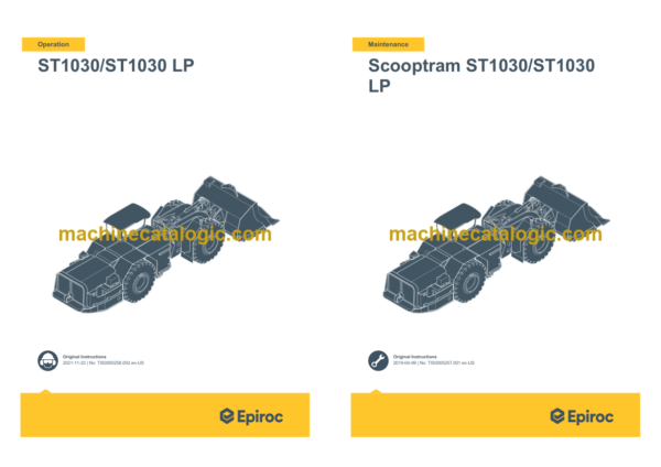 Epiroc Scooptram ST1030 ST1030 LP III A Operation and Maintenance Manual