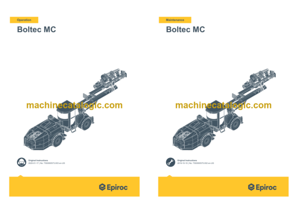 Epiroc Boltec MC Operation and Maintenance Manual