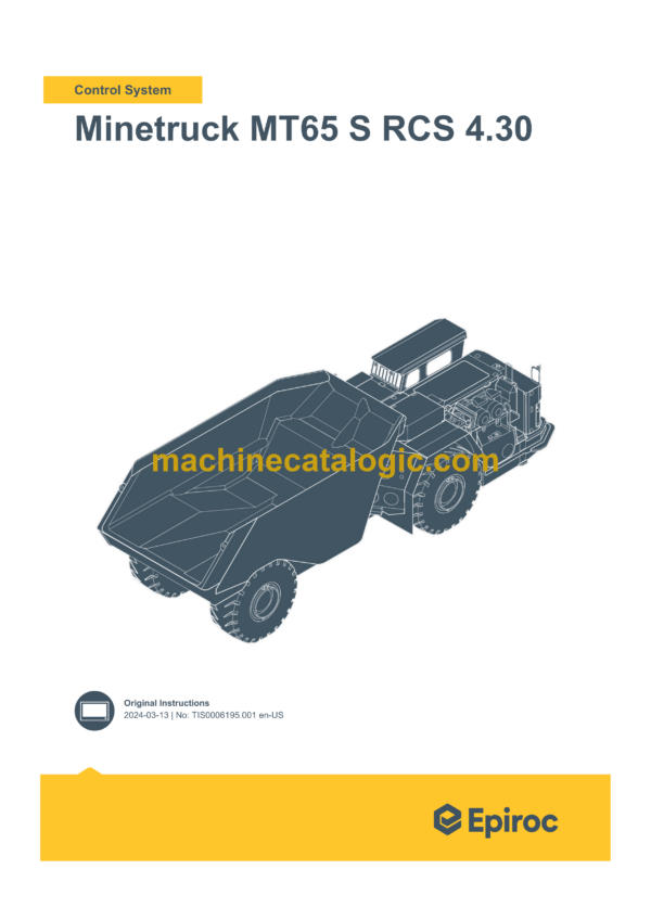 Epiroc Minetruck MT54 S RCS 4.30 Control System Manual