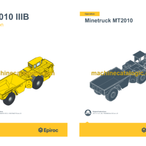 Epiroc Minetruck MT2010 Stage III B Operation and Maintenance Manual