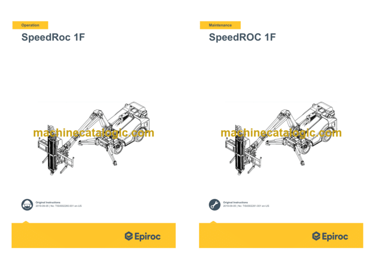 Epiroc SpeedRoc 1F Operation and Maintenance Manual