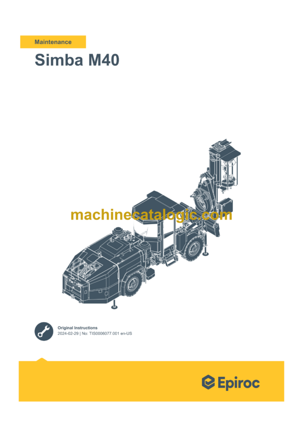 Epiroc Simba M40 Maintenance Manual