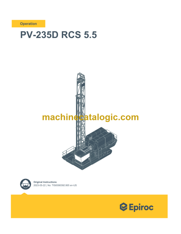 Epiroc Pit Viper PV-235D RCS 5.5 Operation Manual