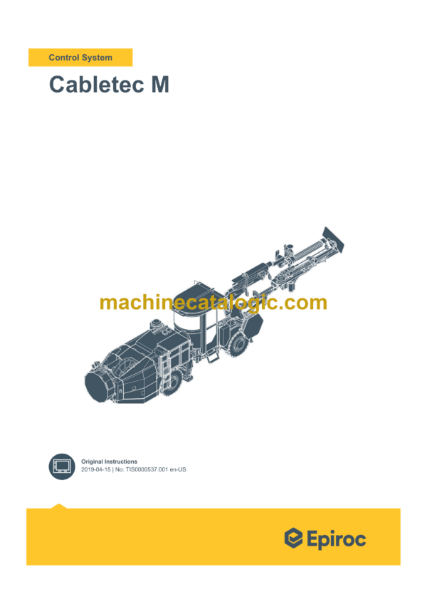 Epiroc Cabletec M Control System Manual