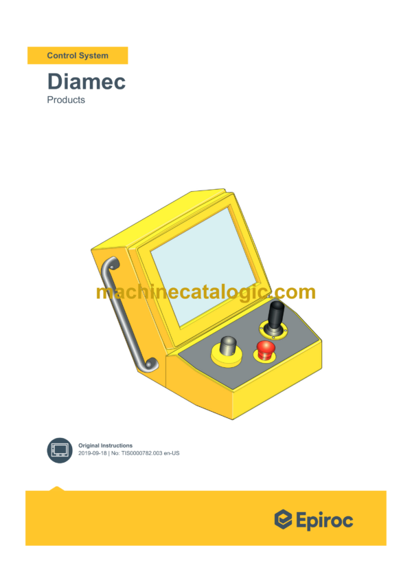 Epiroc Diamec Products Control System Manual