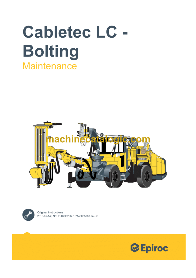 Epiroc Cabletec LC Bolting Maintenance Manual