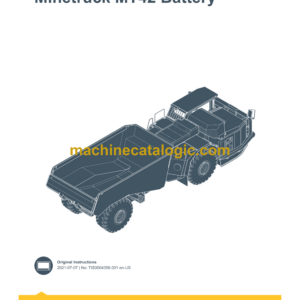 Epiroc Minetruck MT42 Battery Control System Manual