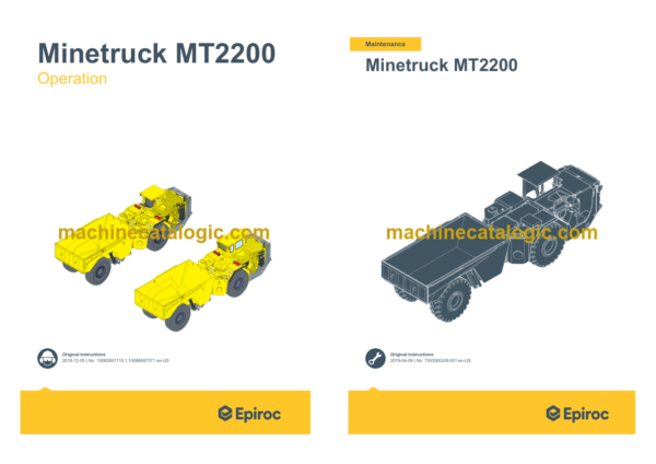 Epiroc Minetruck MT2200 Operation and Maintenance Manual