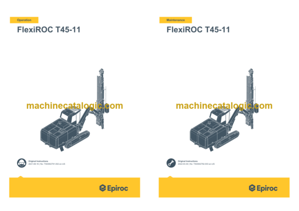 Epiroc FlexiROC T45-11 Stage V Operation and Maintenance Manual