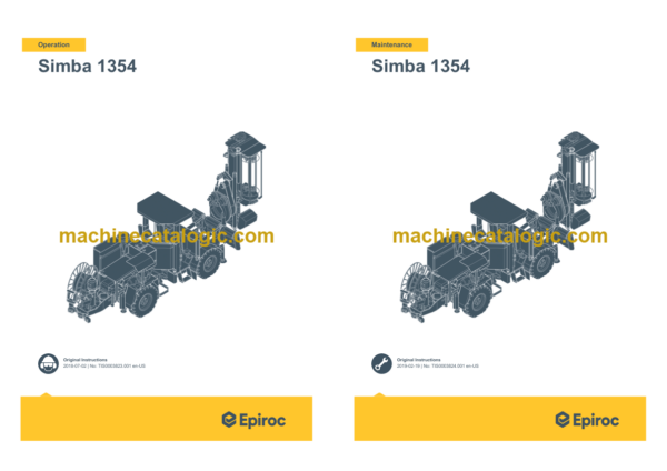 Epiroc Simba 1354 Operation and Maintenance Manual