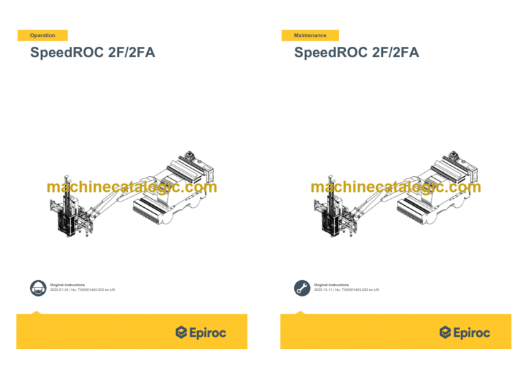 Epiroc SpeedROC 2F 2FA Operation and Maintenance Manual
