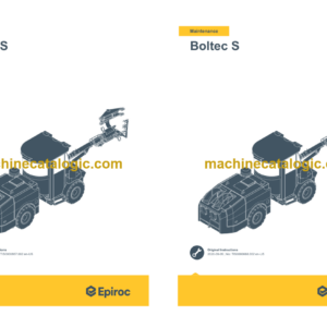 Epiroc Boltec S Operation and Maintenance Manual