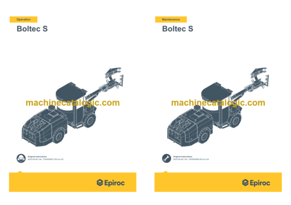 Epiroc Boltec S Operation and Maintenance Manual