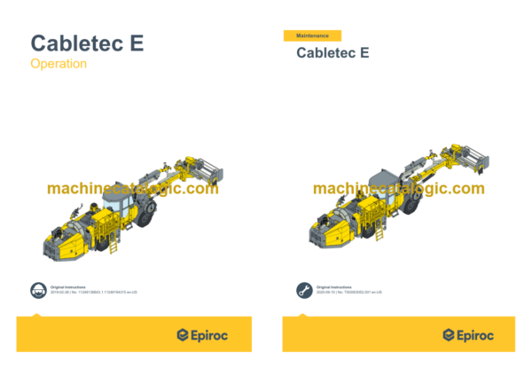 Epiroc Cabletec E Operation and Maintenance Manual