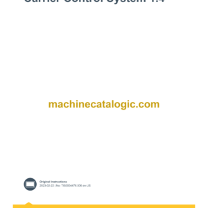 Epiroc Carrier Control System 1.4 Control System Manual