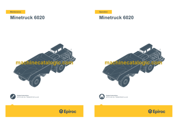 Epiroc Minetruck MT6020 MKII Operation and Maintenance Manual