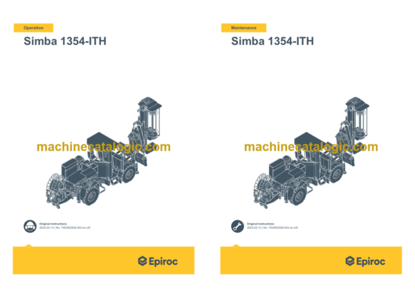 Epiroc Simba 1354-ITH Operation and Maintenance Manual