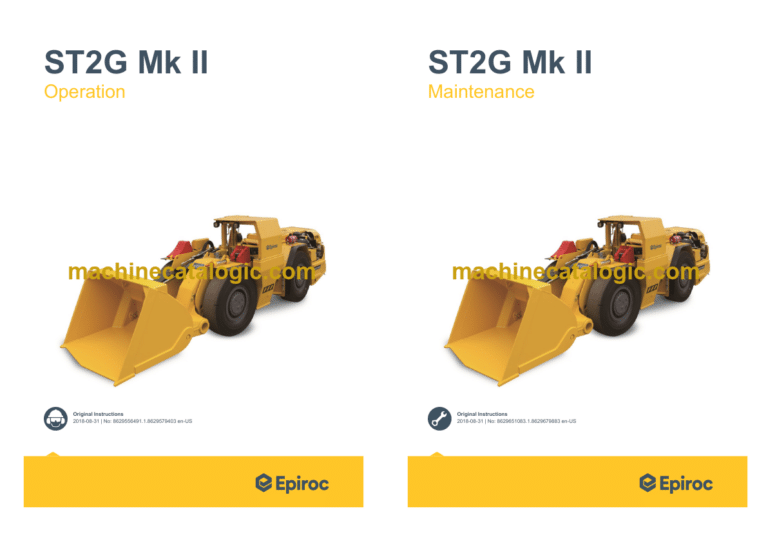 Epiroc ST2G Mk II Operation and Maintenance Manual