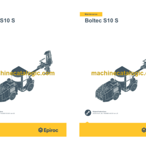 Epiroc Boltec S10 S Operation and Maintenance Manual