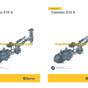 Epiroc Cabletec E10 S Operation and Maintenance Manual