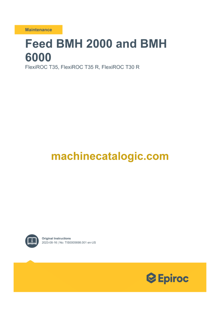Epiroc BMH 2000 and BMH 6000 Feed Maintenance Manual