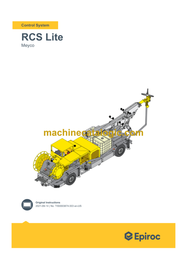 Epiroc RCS Lite Meyco Control System Manual