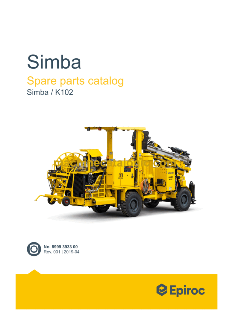Epiroc Simba K102 Spare Parts Catalog