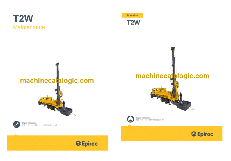 Epiroc T2W Operation and Maintenance Manual