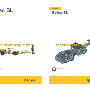 Epiroc Boltec SL Operation and Maintenance Manual