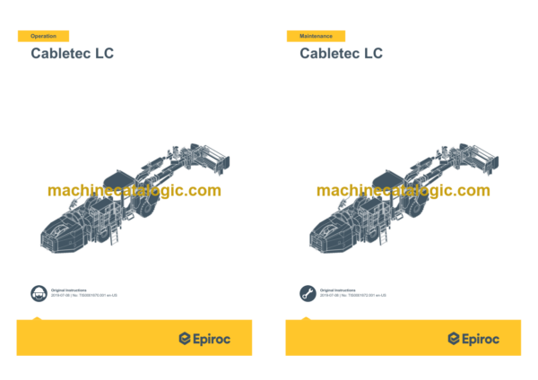 Epiroc Cabletec LC Operation and Maintenance Manual