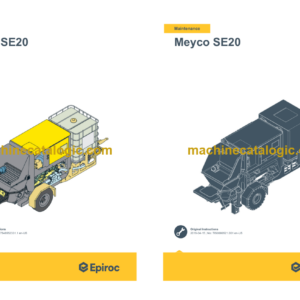 Epiroc Meyco SE20 Operation and Maintenance Manual